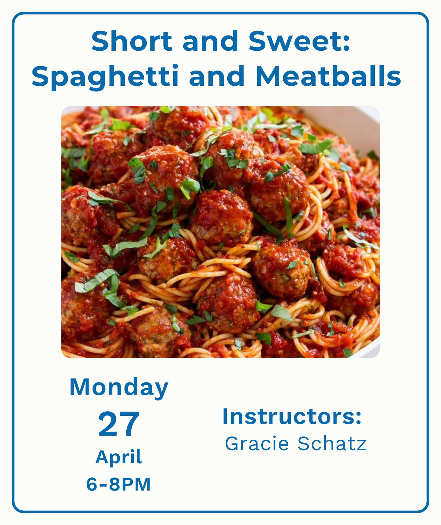Short and Sweet: Spaghetti and Meatballs
